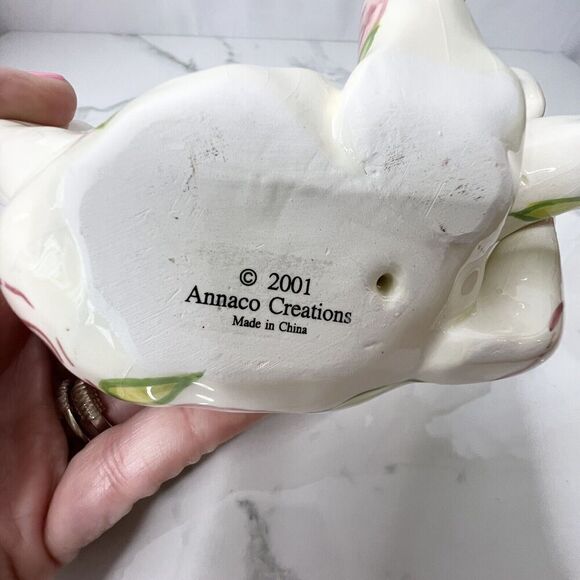 Lacombe WhimsiClay Floral Playful Cat Figurine - Picture 9 of 11